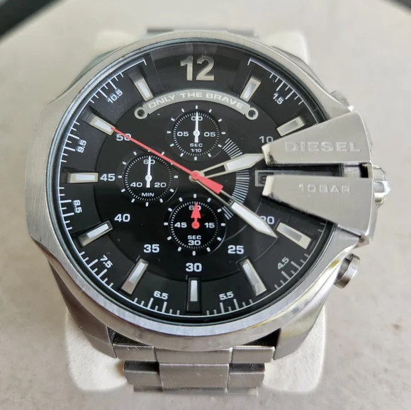 Diesel Men's Chronograph Mega Chief Stainless Steel Bracelet Watch - Picture 1 of 5